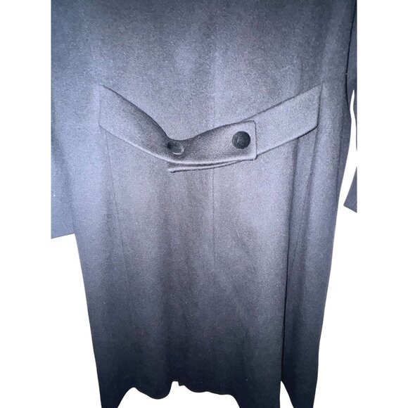 Vintage Forecaster Of Boston Wool Blend Long Overcoat Black Made In Usa - Picture 12 of 14